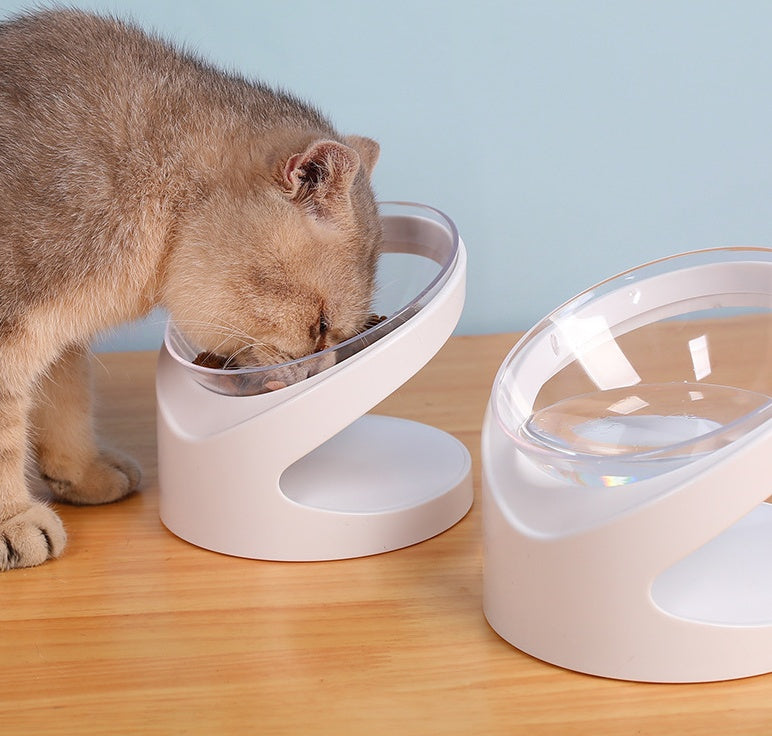 Transparent Pet Food Basin Bowl