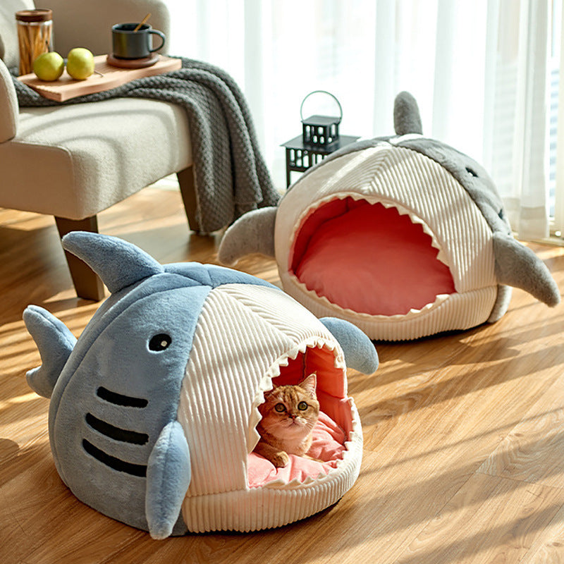 Fun Shark Cat Bed